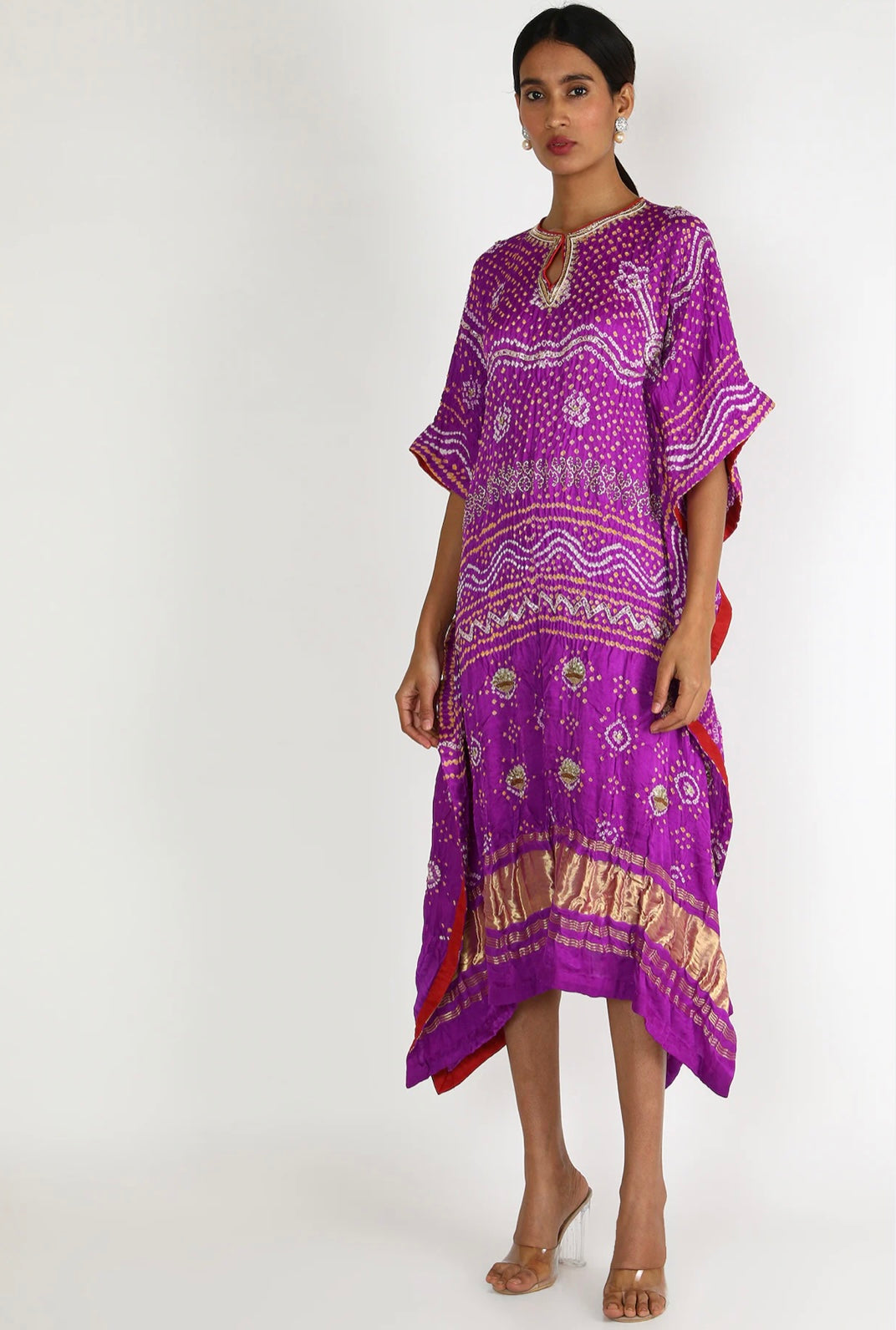 Purple Embroidered Kaftan