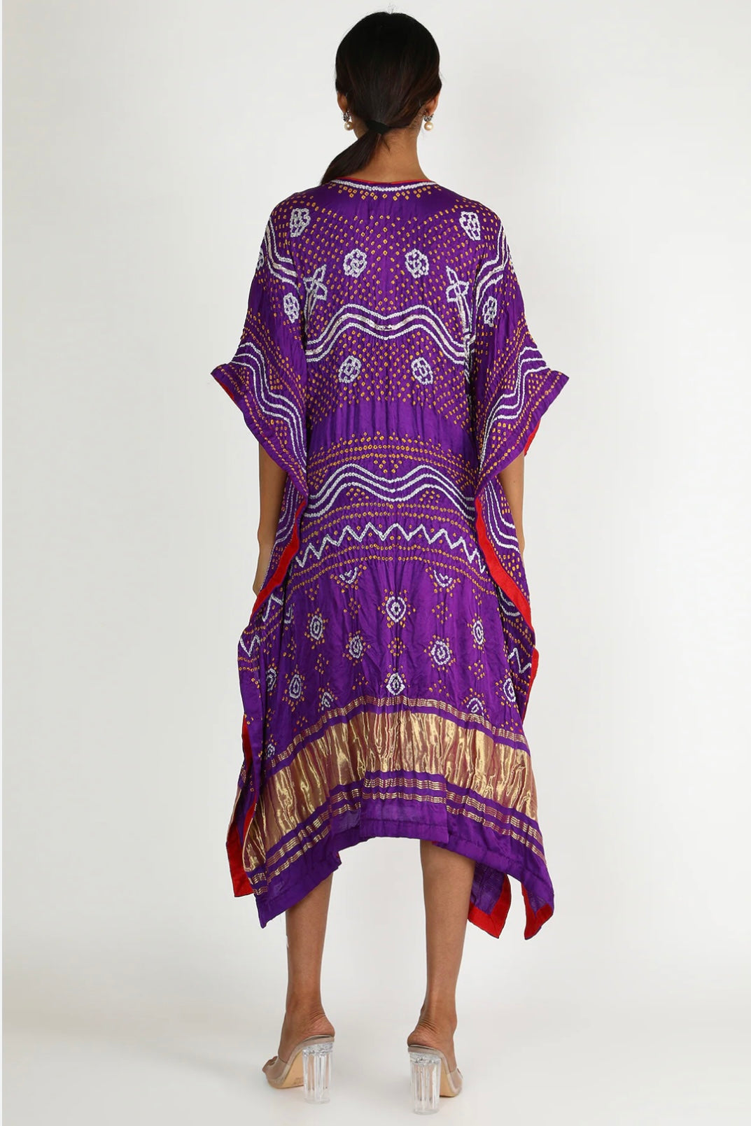 Dark Purple Embroidered Kaftan