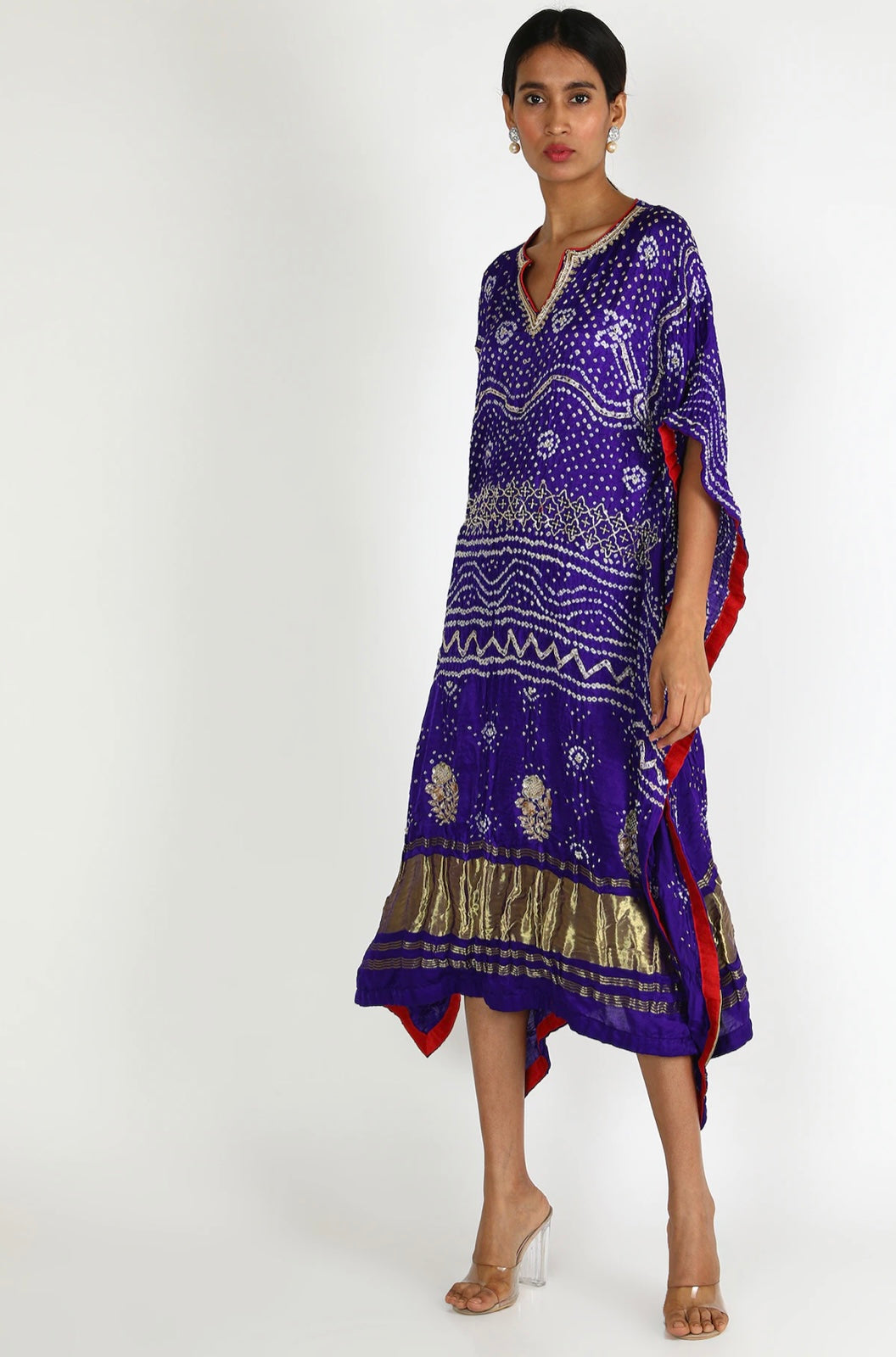 Blue Embroidered Kaftan