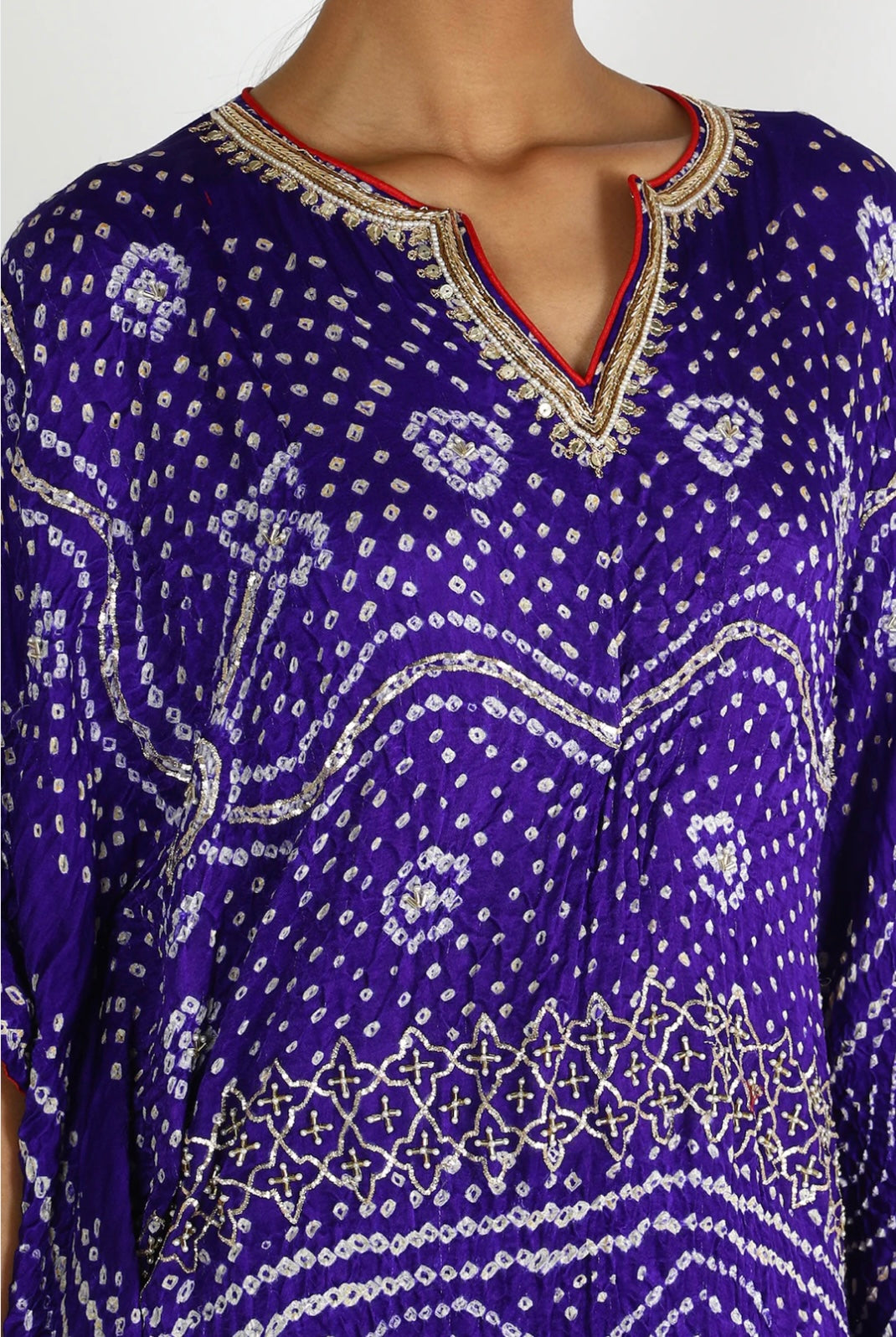 Blue Embroidered Kaftan