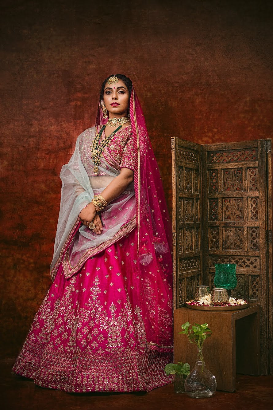 Rani Pink Bridal Lehenga