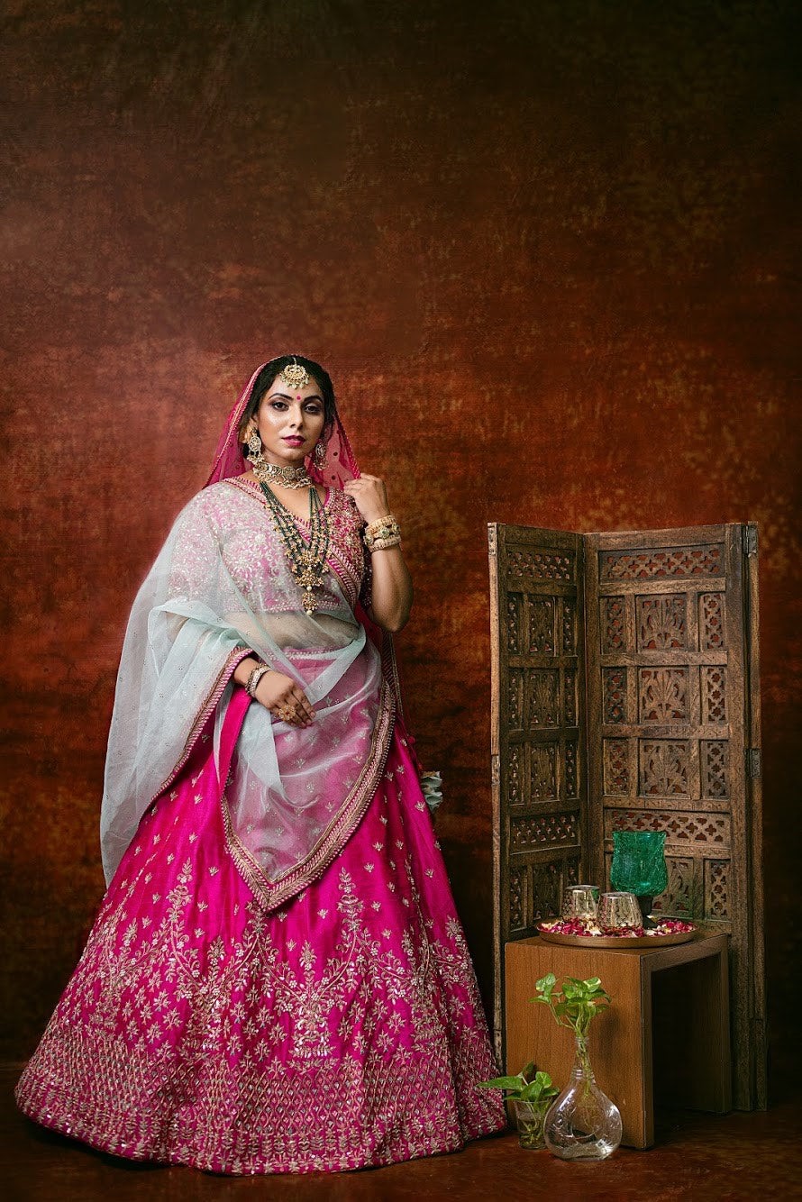 Rani Pink Bridal Lehenga