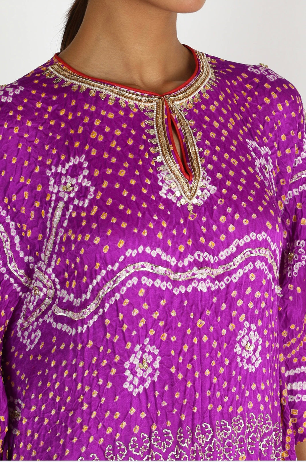 Purple Embroidered Kaftan