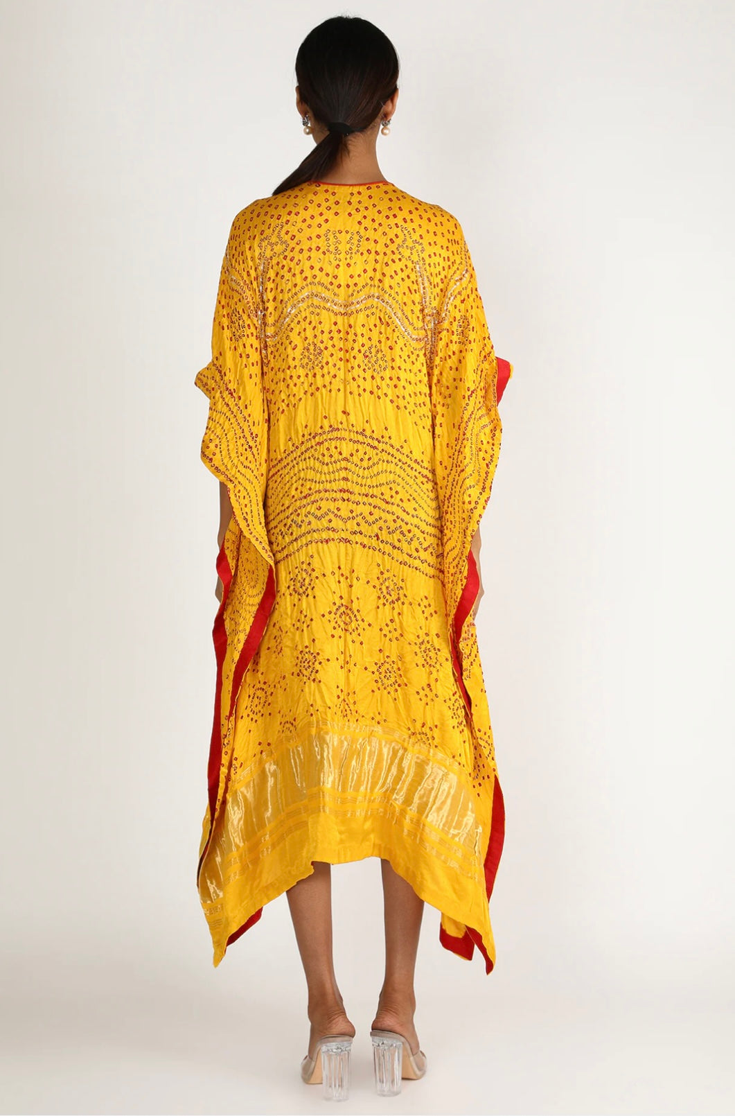 Yellow Embroidered Kaftan