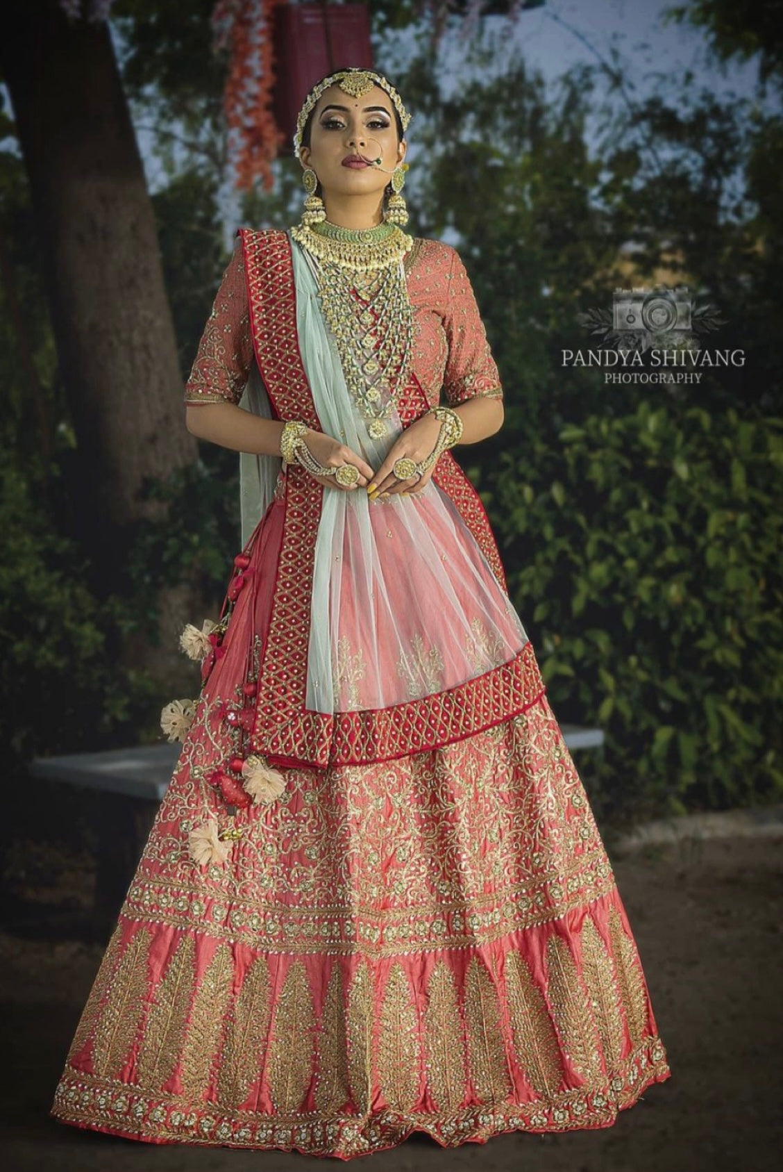 Rust Red Bridal Lehenga